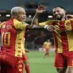 Espérance de Tunis players celebrating qualification victory