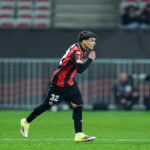 Kaïl Boudache celebrating after scoring for OGC Nice