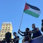 Lamine Yamal waves Palestine flag