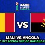 Mali U17 and Mozambique U17 players before AFCON match