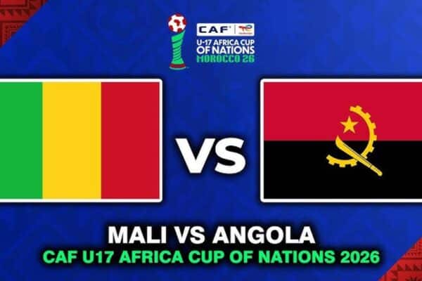 Mali U17 and Mozambique U17 players before AFCON match