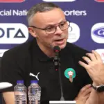 Morocco coach Mohamed Ouahbi announcing the World Cup squad