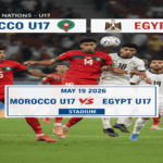 Morocco U17 players celebrating victory against Egypt at the U17 AFCON