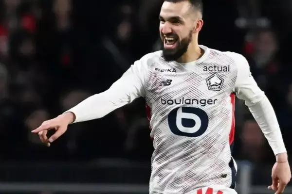 Nabil Bentaleb playing for Lille during Ligue 1 match