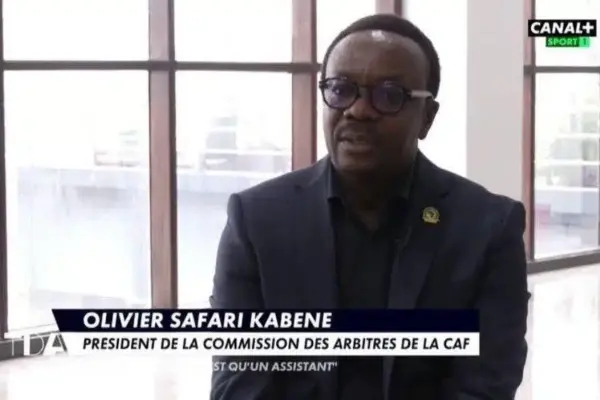 Olivier Safari during a CAF refereeing meeting amid controversy