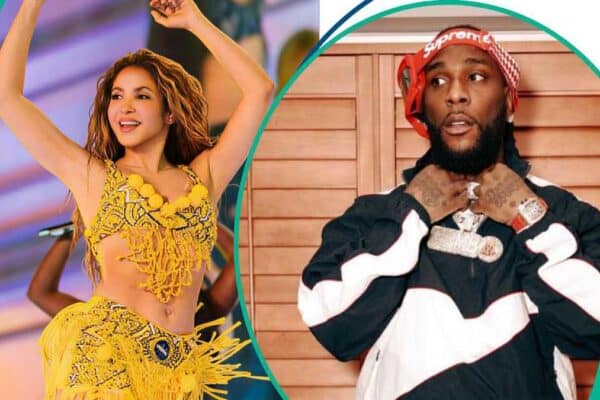 Shakira and Burna Boy collaborating on the 2026 FIFA World Cup anthem