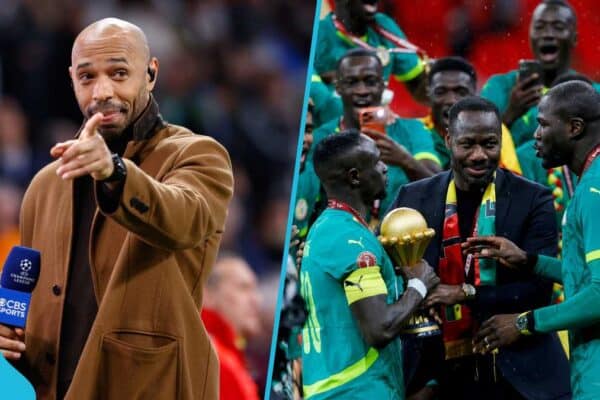 Thierry Henry speaking during an interview about the World Cup