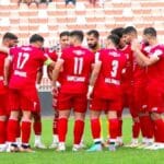 Empty football stadium used by USM Annaba during Amateur Ligue 2 match