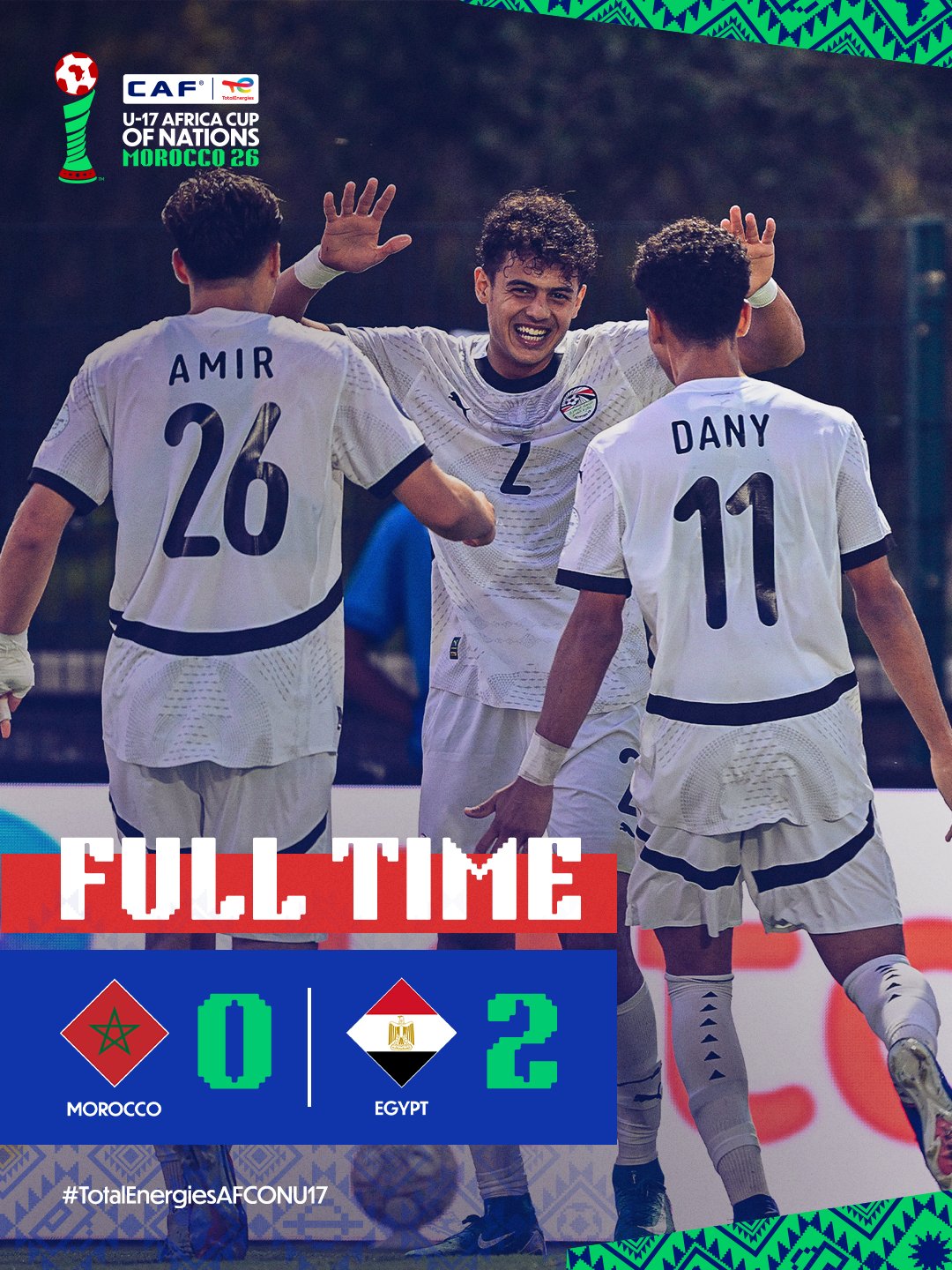 U-17 AFCON: Egypt clinch bronze after 2–0 win over Morocco