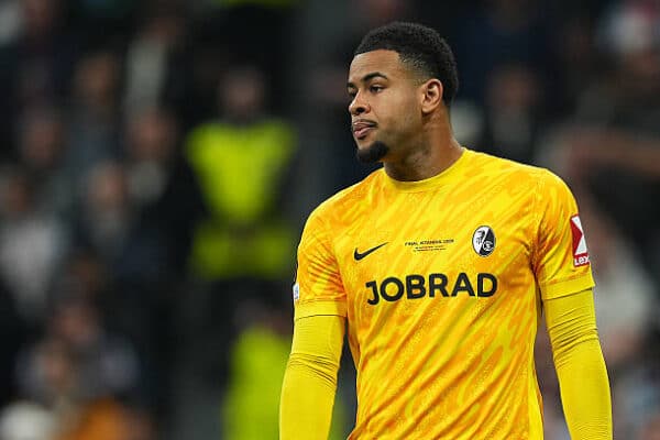 Real Sociedad eye Freiburg's goalkeeper Noah Atubolu