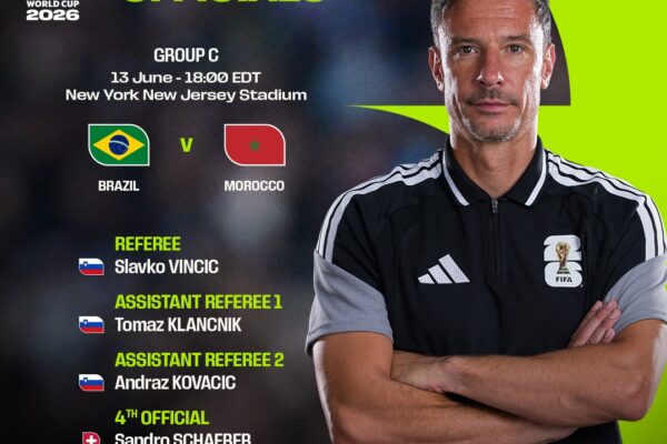 Slavko Vinčić to handle Morocco-Brazil clash