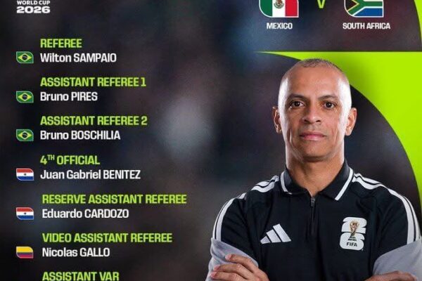 Wilton Sampaio to officiate Mexico-South Africa opener