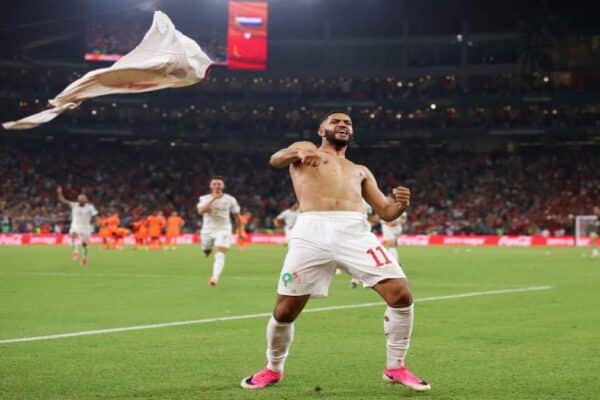 Panel of Chebka discussing Morocco's World Cup victory over the Netherlands