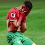 Soufiane Rahimi celebrates after scoring for Morocco against Haiti