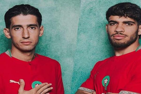 Morocco players preparing for a World Cup match without Nayef Aguerd and Abdessamad Ezzalzouli.