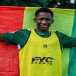 Guinean midfielder Moussa Cherif Sidibé showcasing his technical skills during a youth match