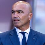 Roberto Martínez during a Portugal training session before the World Cup