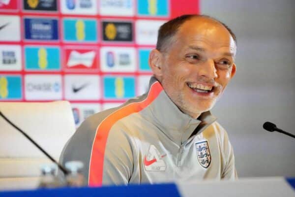Thomas Tuchel overseeing England training ahead of the 2026 World Cup