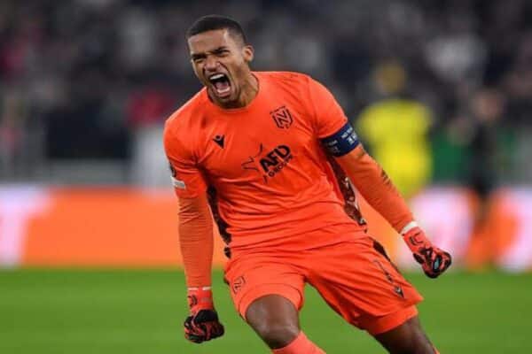 Goalkeeper Alban Lafont after completing his transfer from FC Nantes to Amedspor.