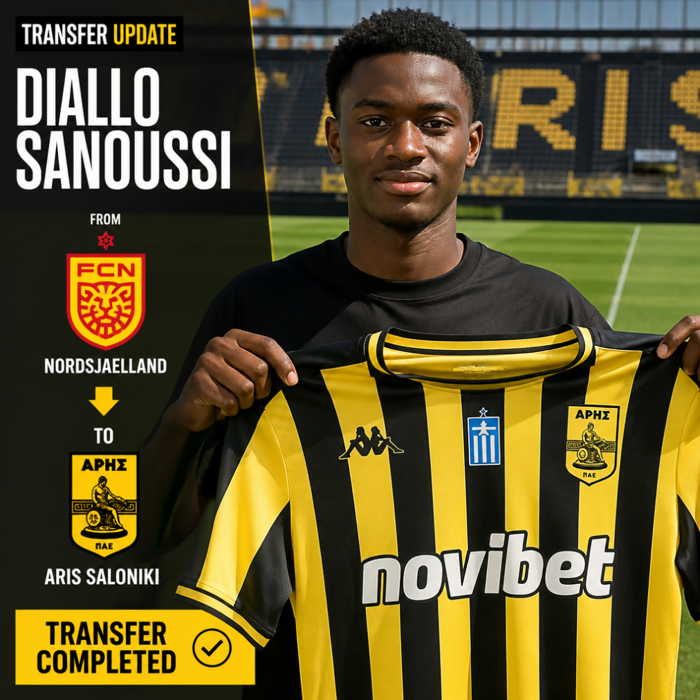 Diallo Sanoussi: Aris Saloniki complete signing of Ivorian midfielder from Nordsjaelland