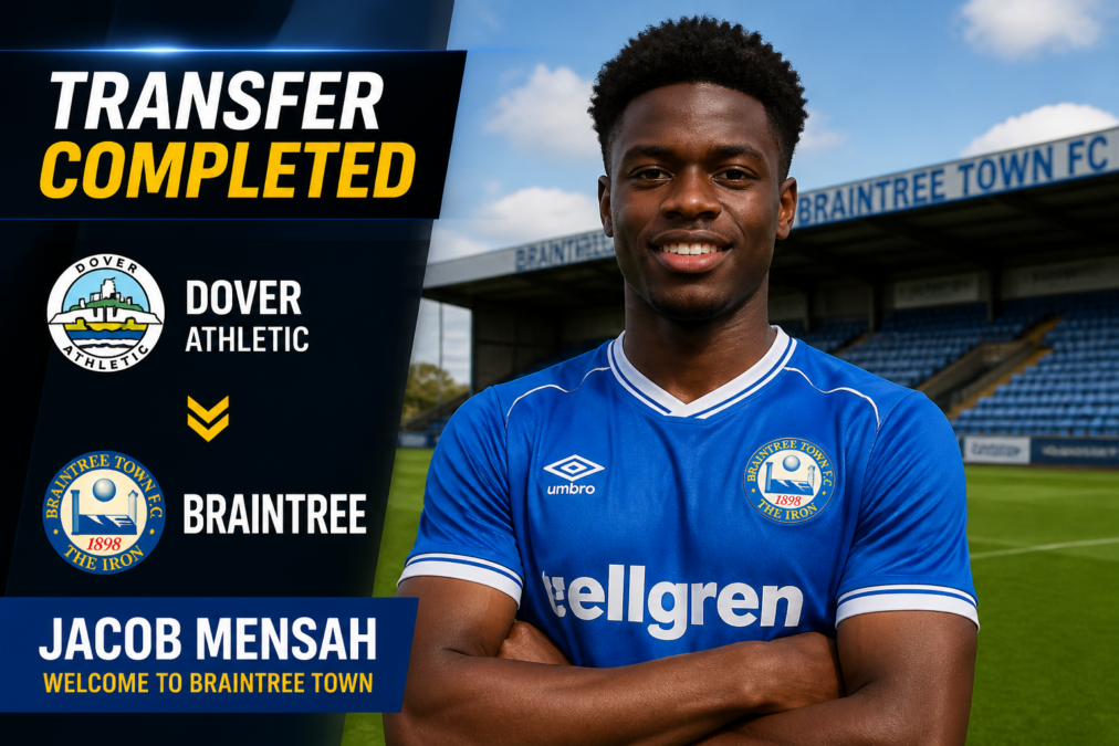 Jacob Mensah: Ghanaian-English defender joins Braintree on free transfer from Dover Athletic