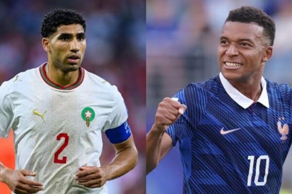 France and Morocco players before their FIFA World Cup 2026 quarter-final match.
