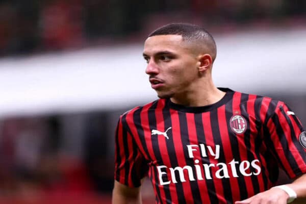 Ismaël Bennacer during an AC Milan match as reports link the Algeria midfielder with a departure from the club.