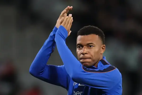 Kylian Mbappé with France national team staff during World Cup 2026 preparation.