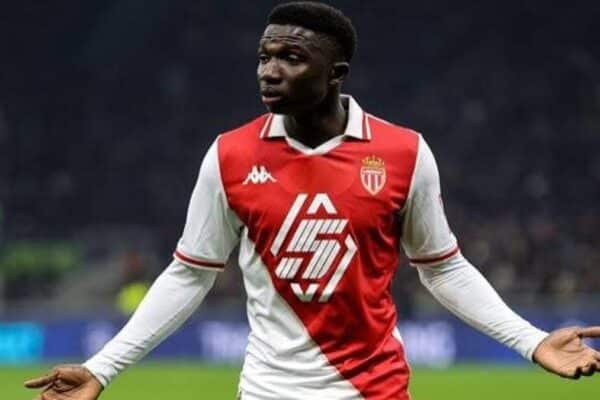 Senegal midfielder Lamine Camara during a match for AS Monaco.