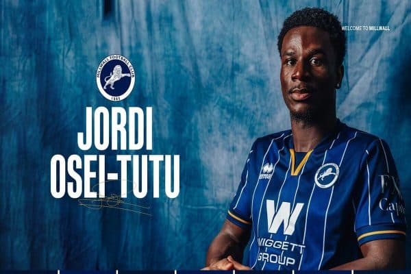 Millwall complete signing of defender Jordi Osei-Tutu