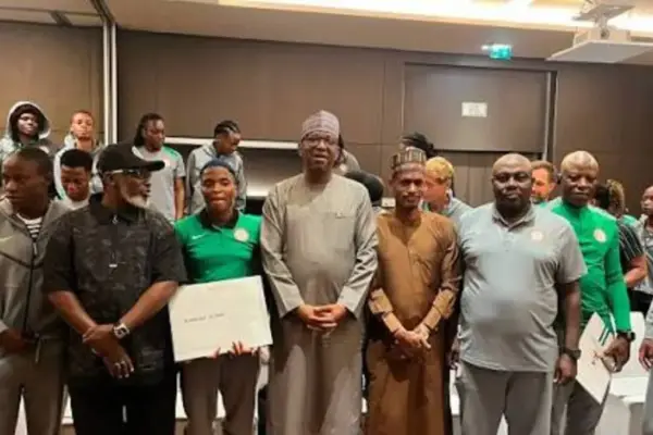 Super Falcons players receive bonus