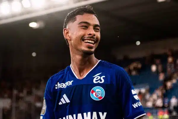 Yassine Jassim reacts after brace heroics