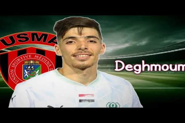 Abdelrahim Daghmoum during his time with Al-Masry amid reported interest from USM Alger.