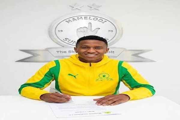 Bennet Mokoena of Mamelodi Sundowns during a match after breaking into the club's first team.