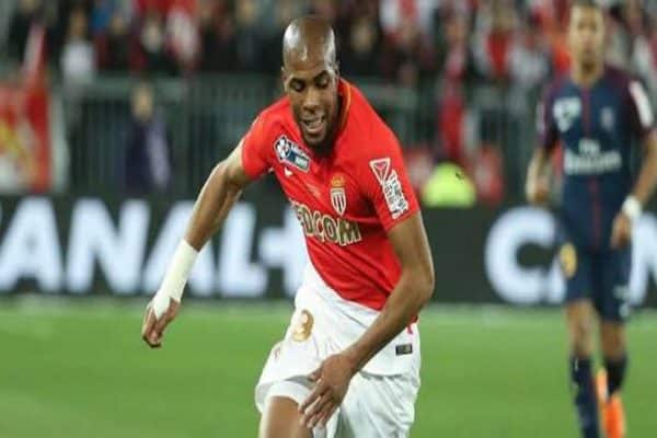 Djibril Sidibé during his Le Mans debut before being sent off against Rennes in Ligue 1.