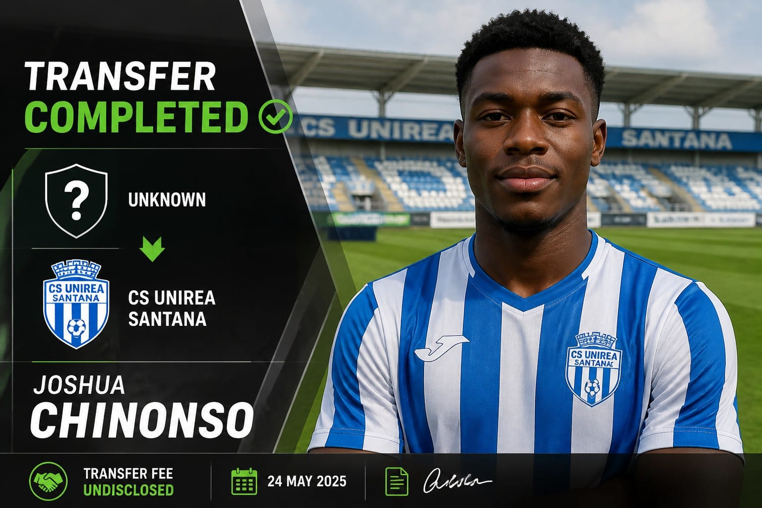 Nigeria forward Joshua Chinonso begins new chapter with CS Unirea Santana