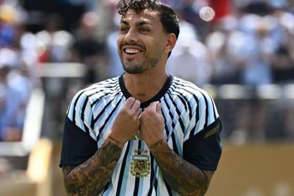 Argentina midfielder Leandro Paredes during the 2026 World Cup final against Spain.