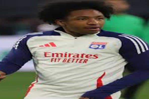 Malick Fofana playing for Lyon amid reported transfer interest from Arsenal.