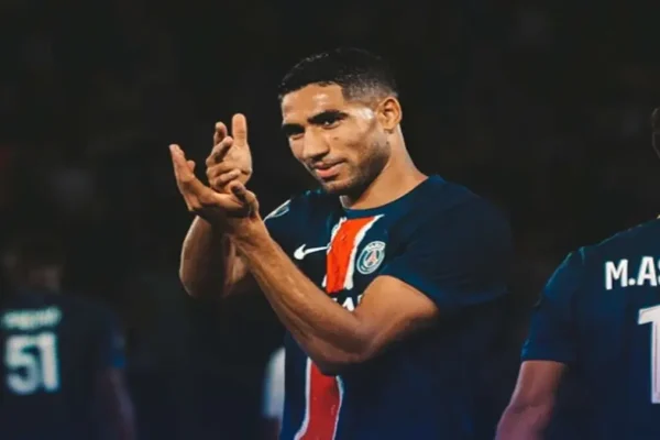 Achraf Hakimi playing for Paris Saint-Germain as PSG consider right-back cover