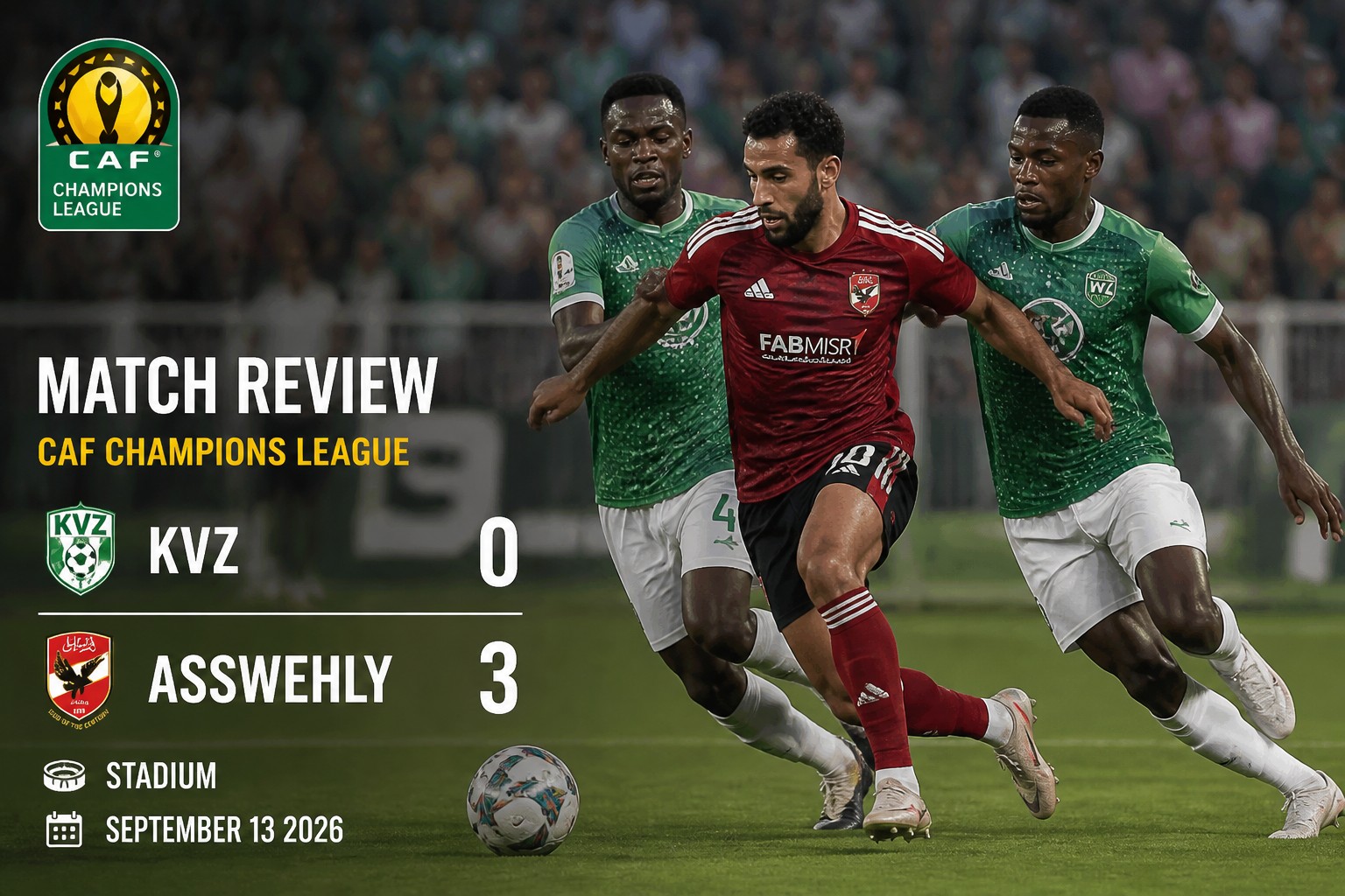 J. Yasser hat-trick seals Asswehly win over KVZ in CAF Champions League