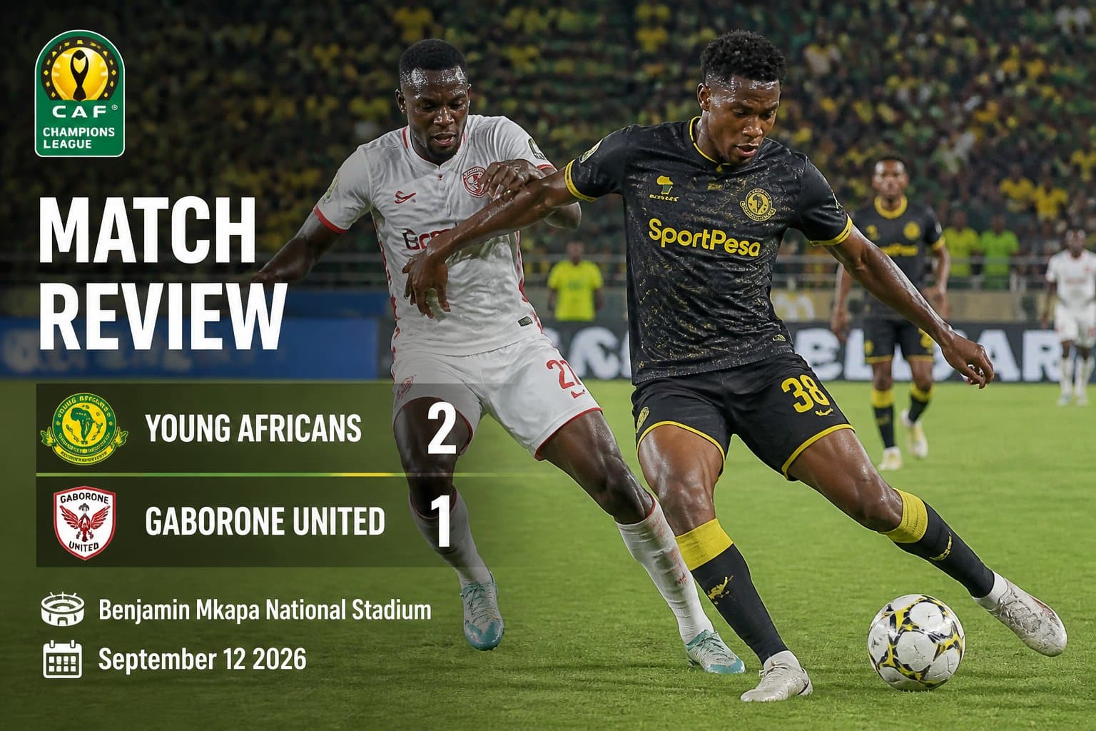 Young Africans edge Gaborone United 2-1 in CAF Champions League Round match