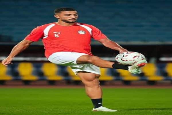 Mohamed Abdelmonem of Egypt during an international match