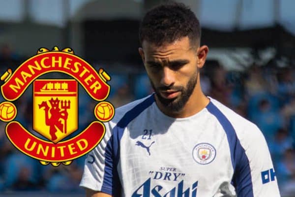 Rayan Aït Nouri during his time with Manchester City amid reported interest from Manchester United.