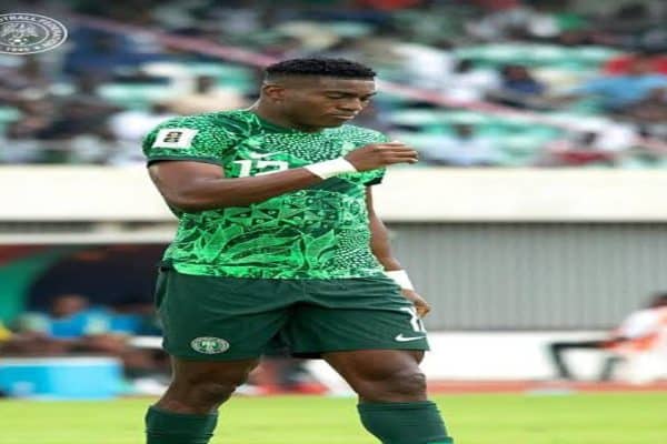 Taiwo Awoniyi during Nigeria duty after replacing injured Victor Osimhen for the 2027 AFCON qualifiers.