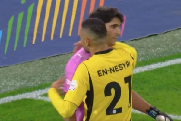 Youssef En-Nesyri defends no goal celebration